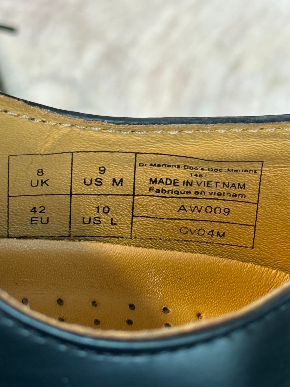 Dr. Martens 닥터마틴 3홀 1461 블랙 42사이즈 (270) 상품이미지8