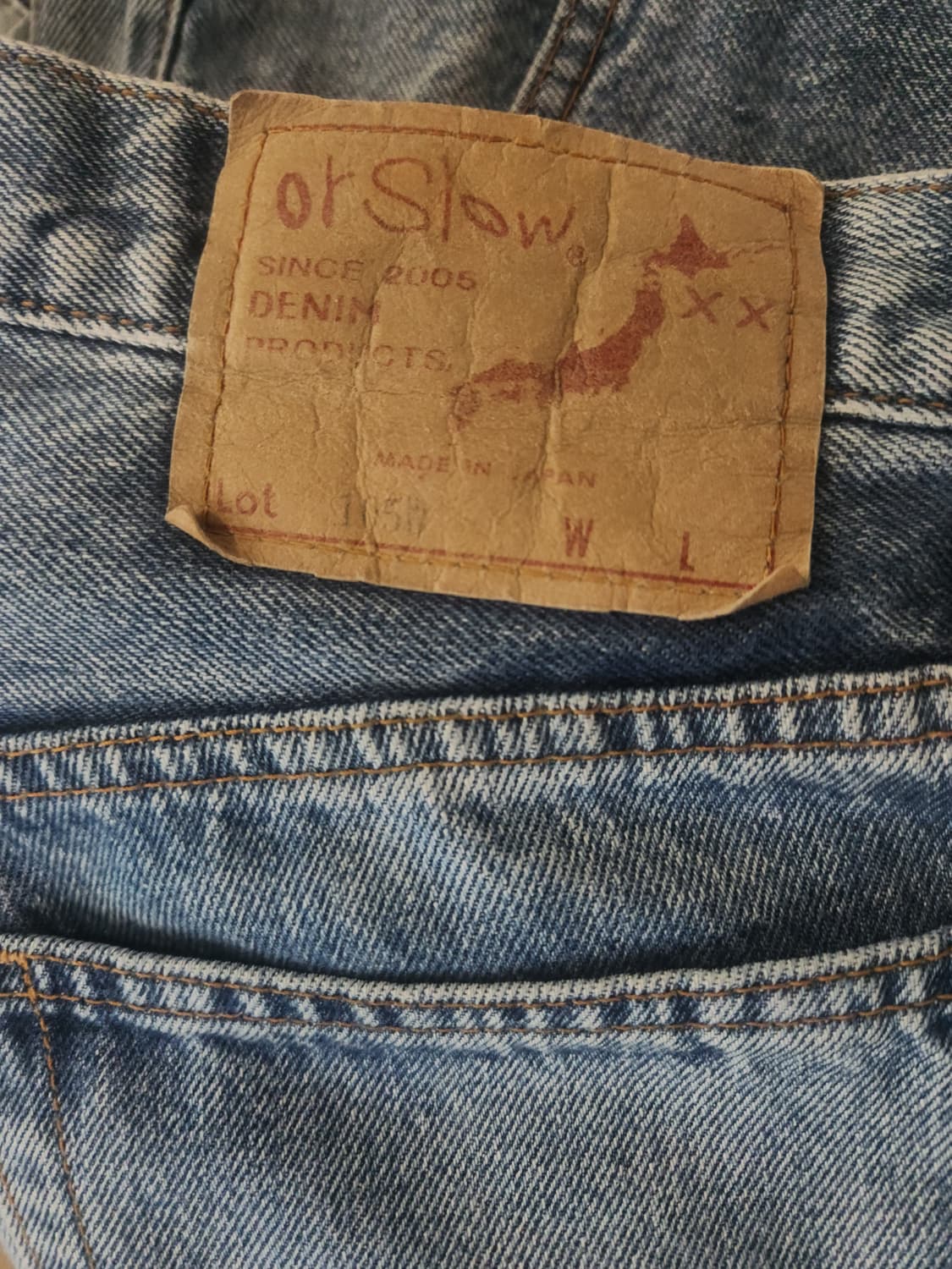 오어슬로우 105 90s Used Wash 데님 0사이즈 상품이미지4