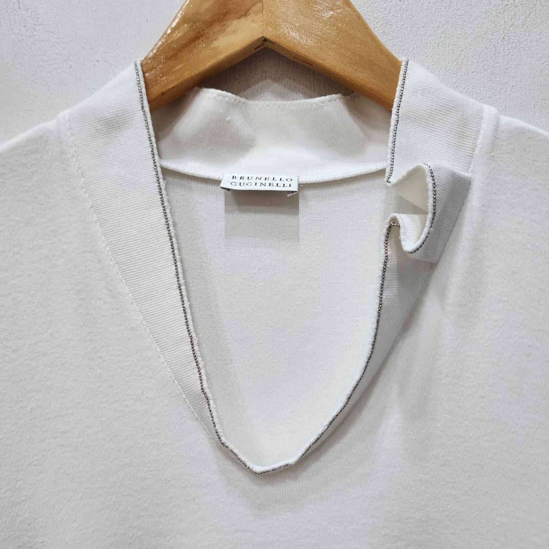 브루넬로 쿠치넬리 넥포인트 반팔 티셔츠 S 상품이미지3