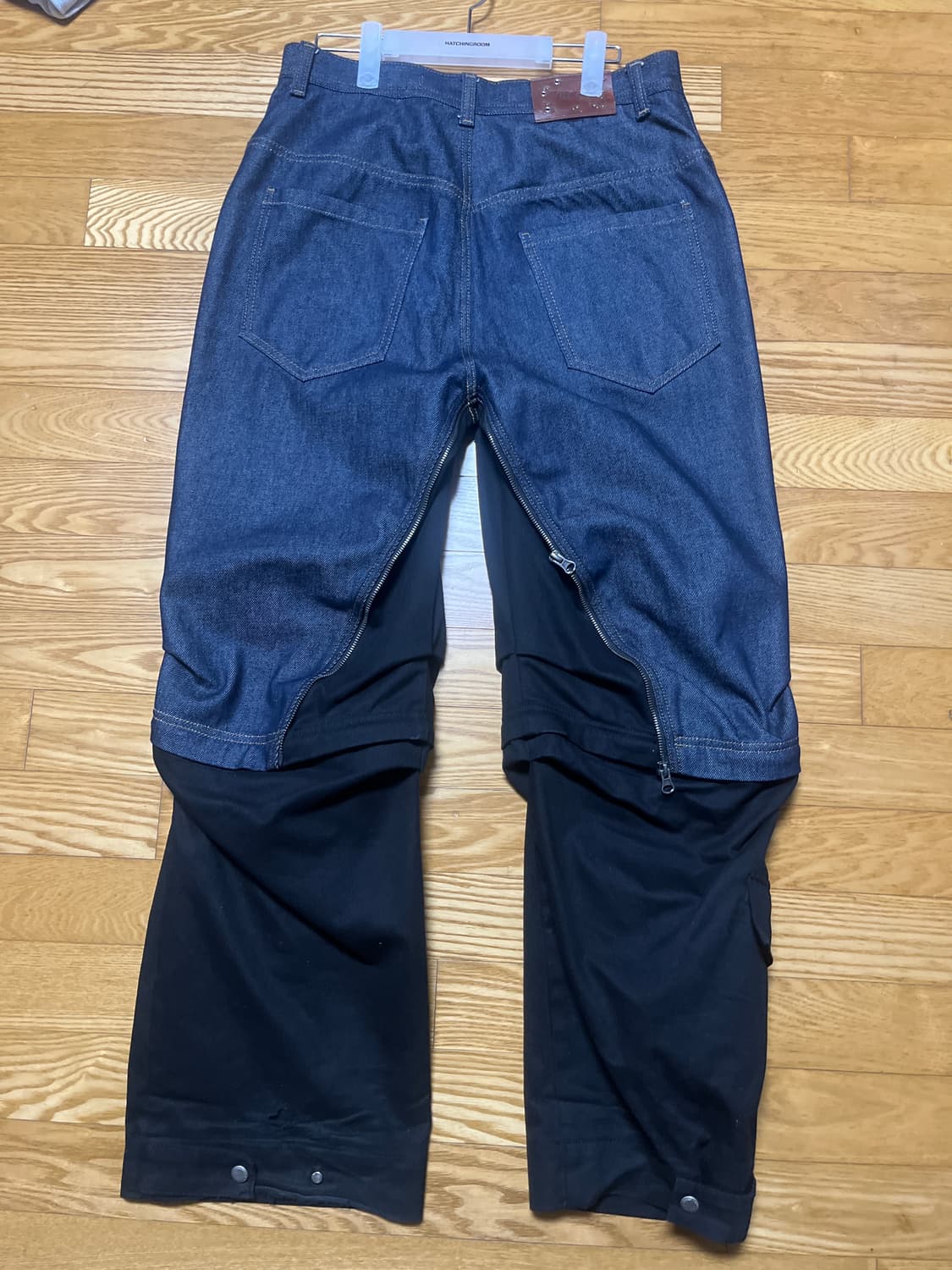 앤더슨벨 밀리 디테쳐블 카펜터 진 팬츠 블랙 인디고[29] 상품이미지2