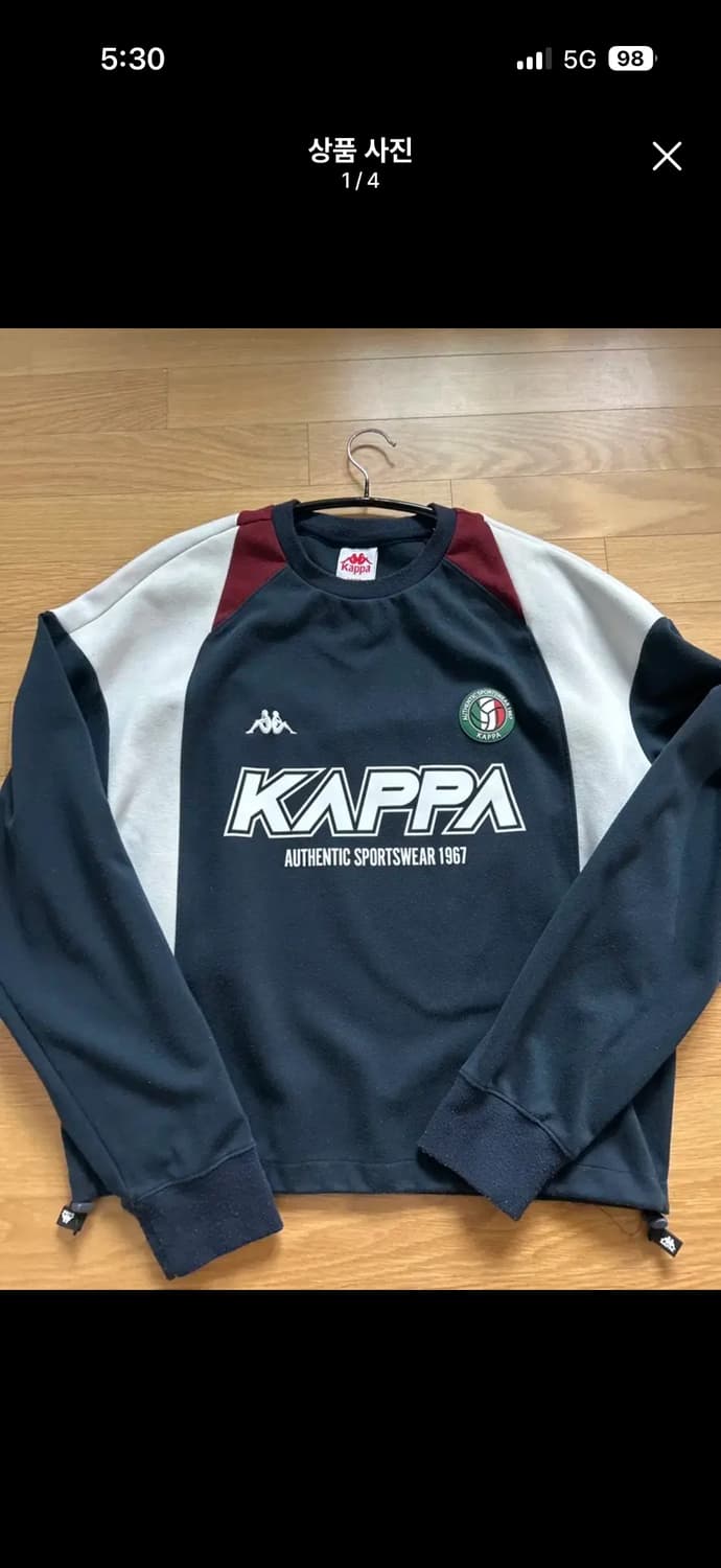 카파 OTP 오프더피치 컬러블럭 크루넥 스웨트셔츠 네이비 상품이미지1