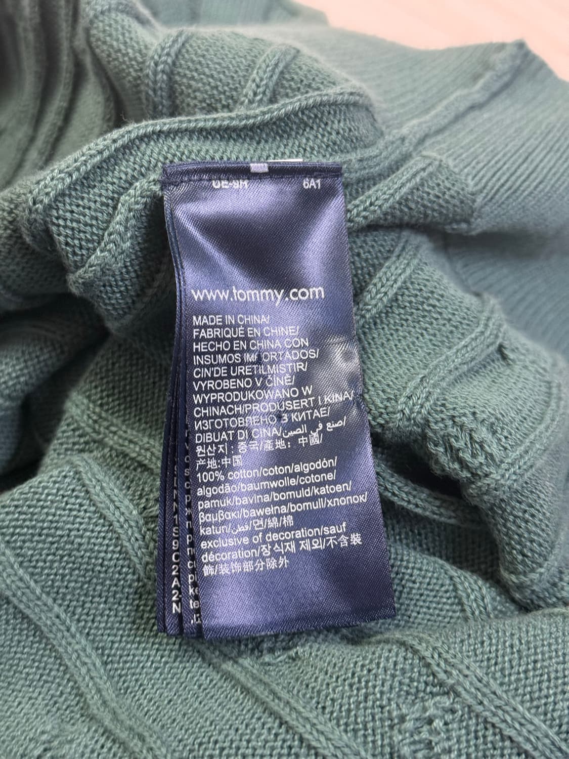타미힐피거 오가니코튼 청록색 니트(2XL) 상품이미지7