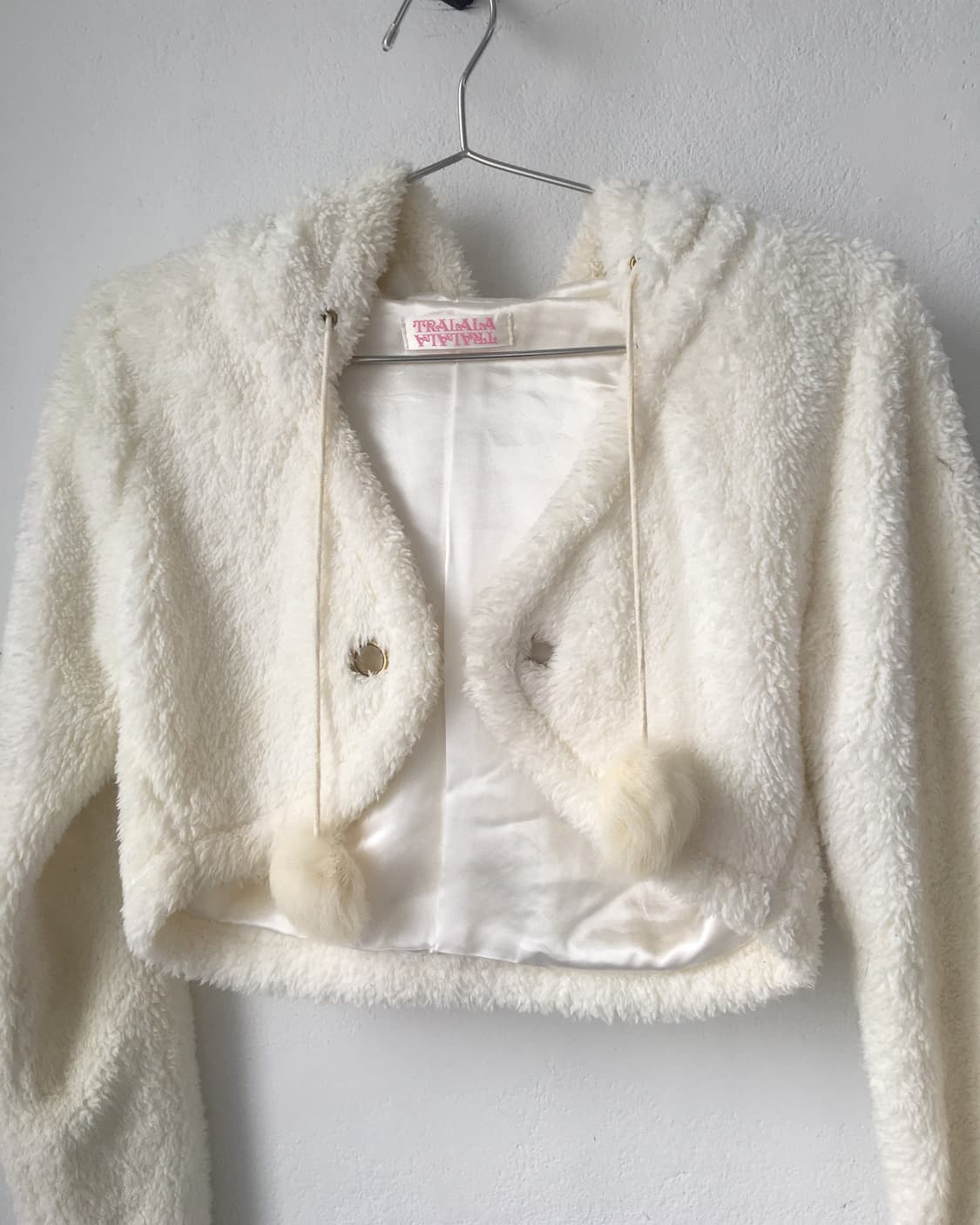 Tralala pom pom fake fur hood cardigan 상품이미지4