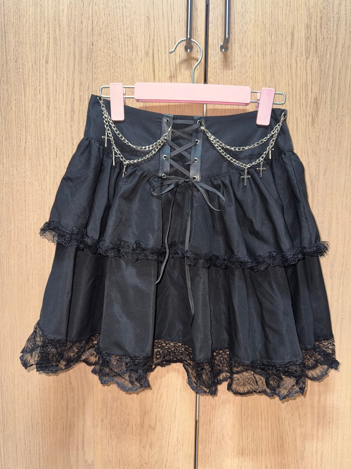 쉬인 ROMWE 고스펑크 블랙 캉캉 스커트 상품이미지2