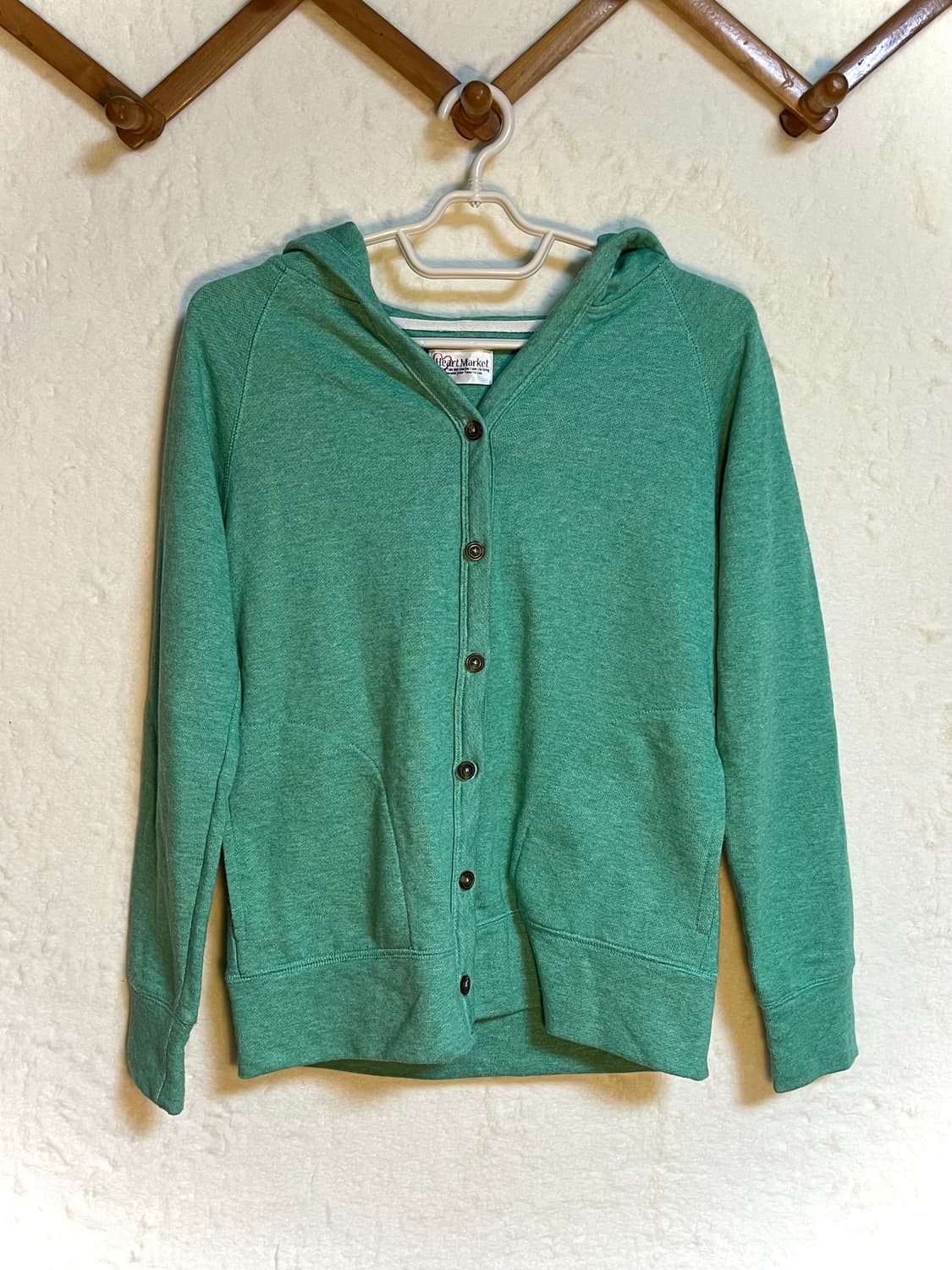 빈티지 청록 후드 집업 가디건 아우터 상품이미지1