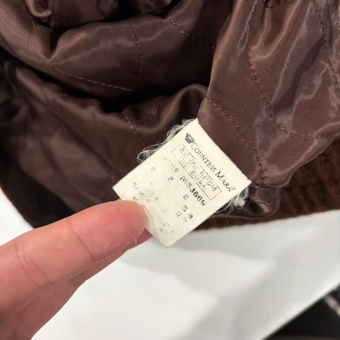 [105] 카운테스마라 브라운 모직 봄버 자켓 B989 상품이미지9