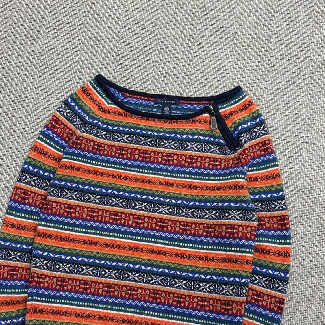 타미힐피거 페어아일 넥지퍼 니트 v1708 상품이미지3