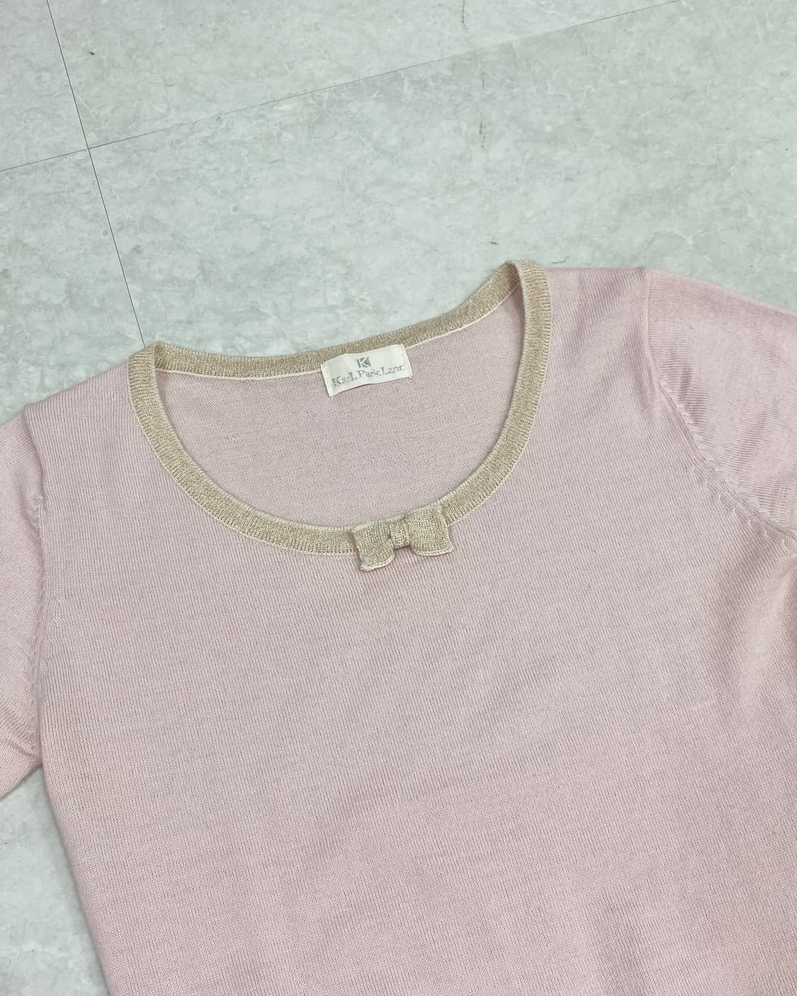 Ribbon Pink Knit Top  상품이미지4