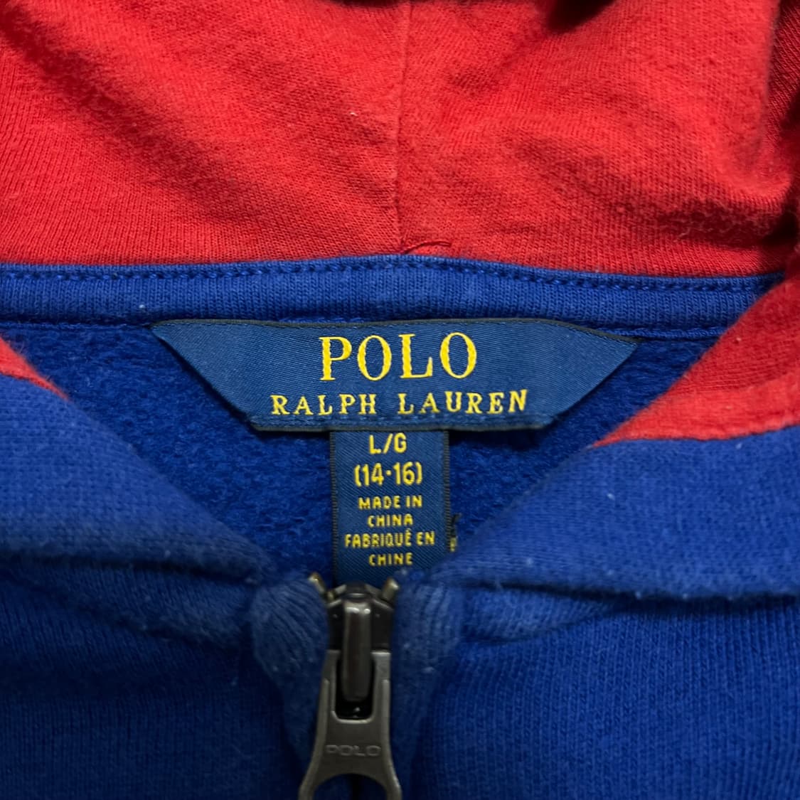 폴로 랄프로렌 키즈 기모 후드집업 [블루] L(14-16)/100 상품이미지5