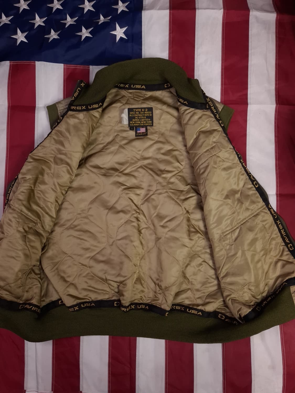 오리지날 미국제조 미공군 TYPE 아비렉스 조끼 상품이미지8