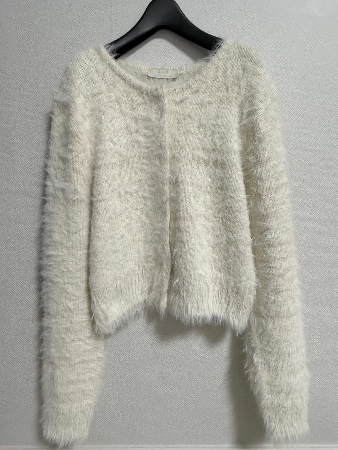 SHAGGY CROPPED CARDIGAN_IVORY 상품이미지2
