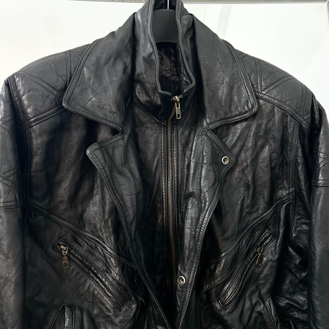 DAEDUCK 90s 양가죽 레이어드 봄버 자켓 상품이미지6