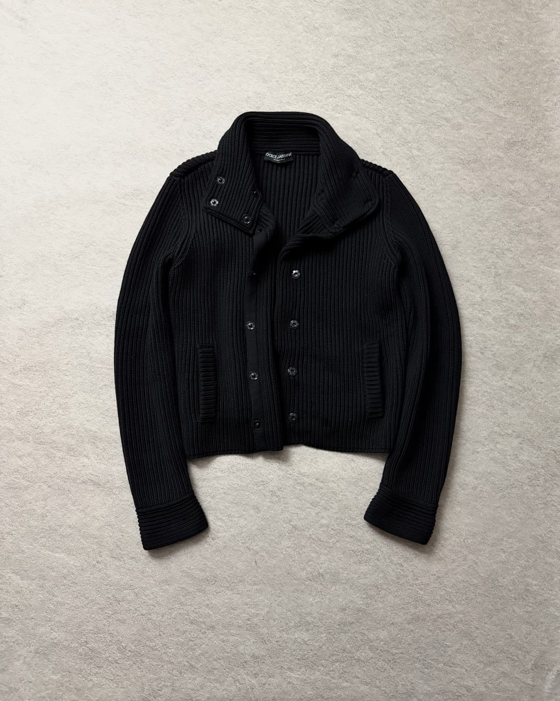 돌체앤가바나 비대칭 하이넥 울 가디건 상품이미지1