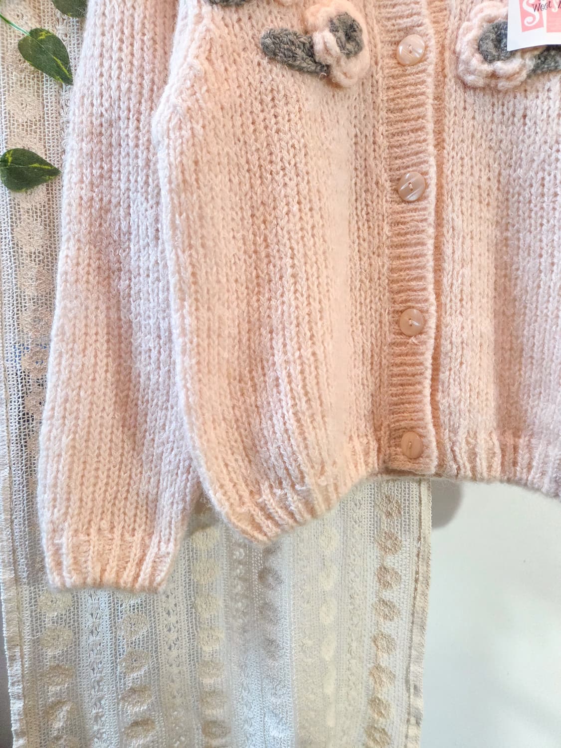 파스텔 핑크 꽃 가디건 상품이미지3