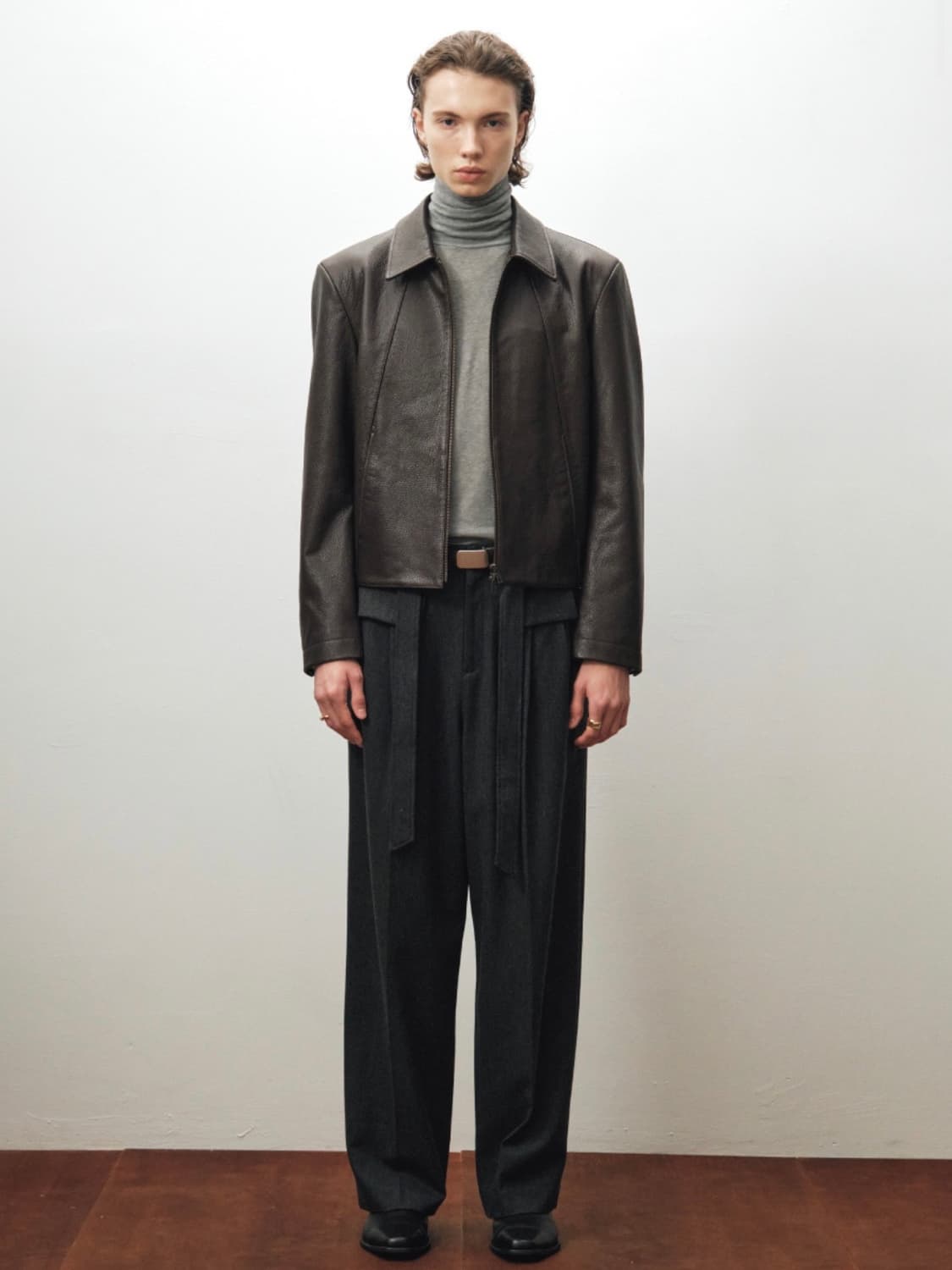 [52] 노이어 고트 슈렁큰 레더 가죽 자켓 상품이미지7