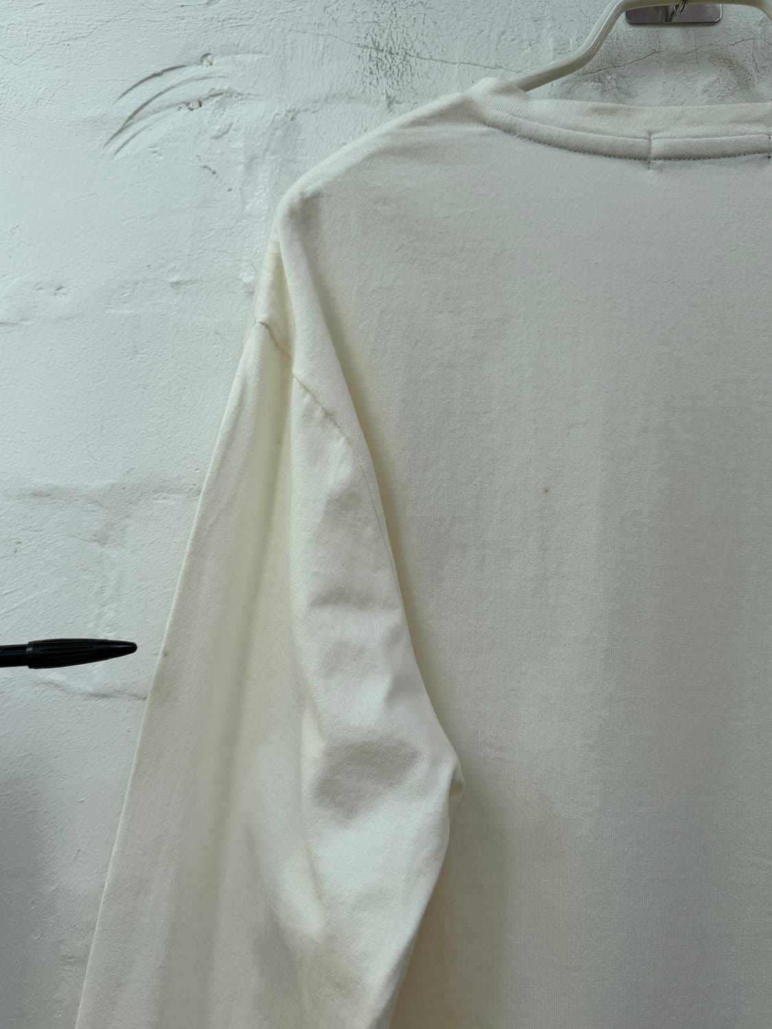 Burberry 버버리 블랙라벨 아이보리 브이넥 긴팔티 3 상품이미지10