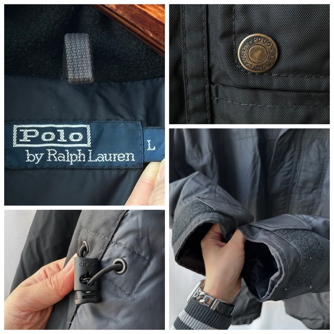 폴로 랄프로렌 나일론 유틸리티 다운 자켓 블랙 L 상품이미지10