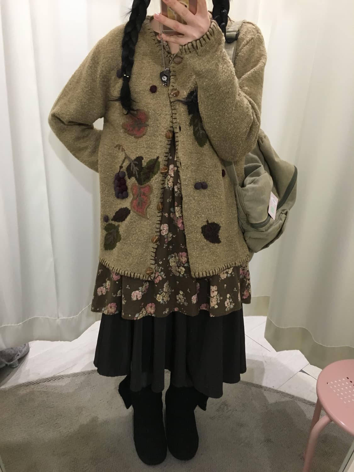 Forest Berry Buttoned Cardigan 상품이미지5