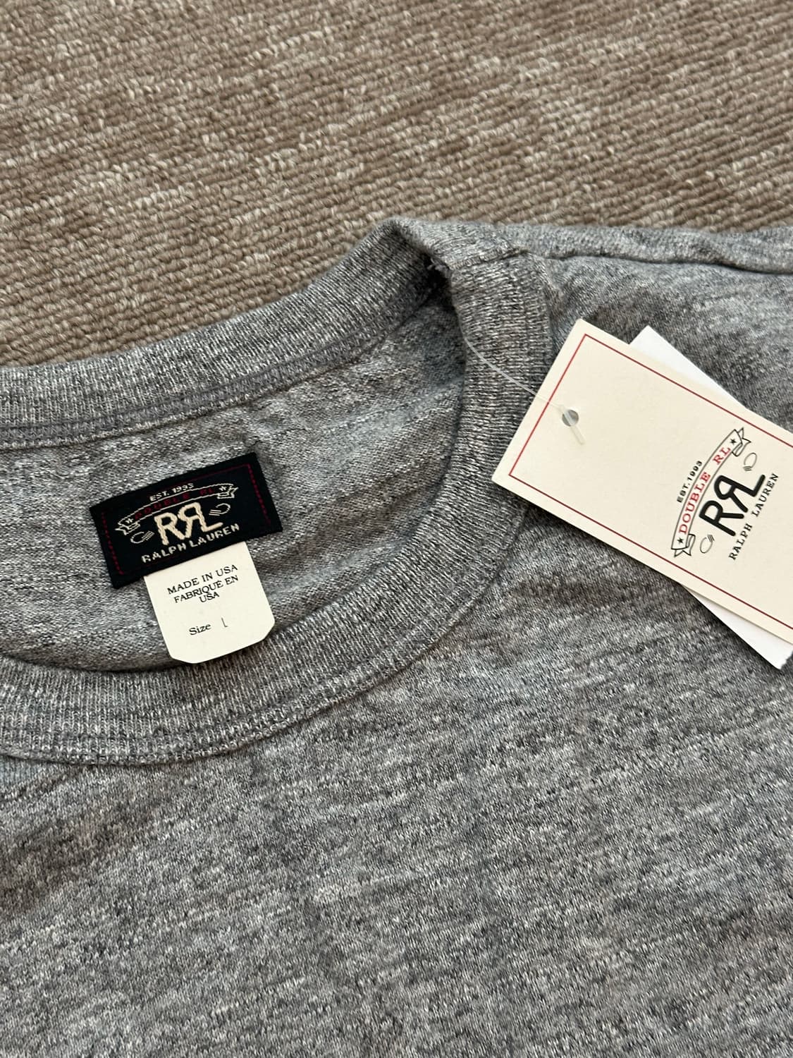 rrl 포켓 투팩 티셔츠 그레이 L 상품이미지3