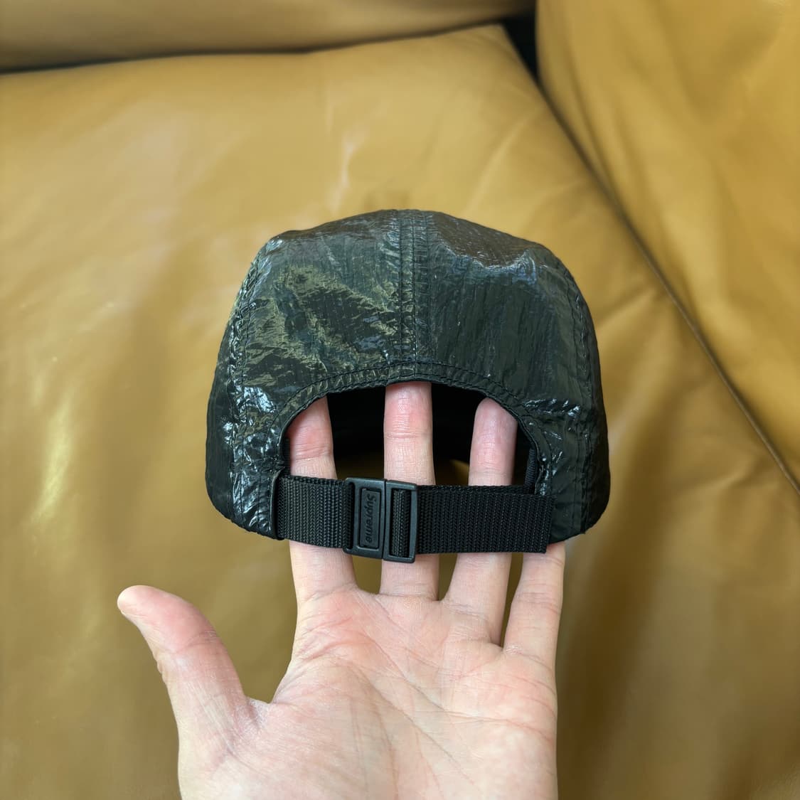 슈프림 캠프캡 모자 박스로고 23FW 글로스 립스탑 블랙 상품이미지8