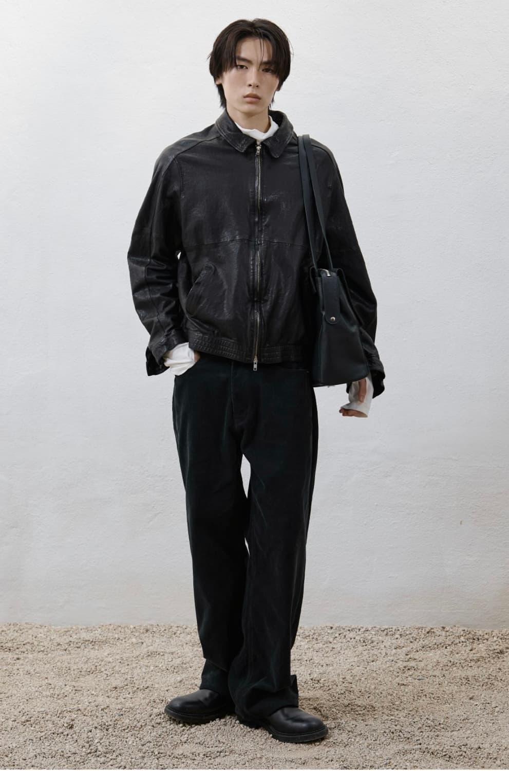 [S] 유스 워시드 레더 블루종 상품이미지1