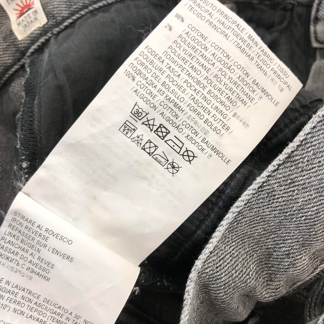 골든구스 JPN 하이라이즈 와이드데님진 25 인치 그레이 상품이미지7