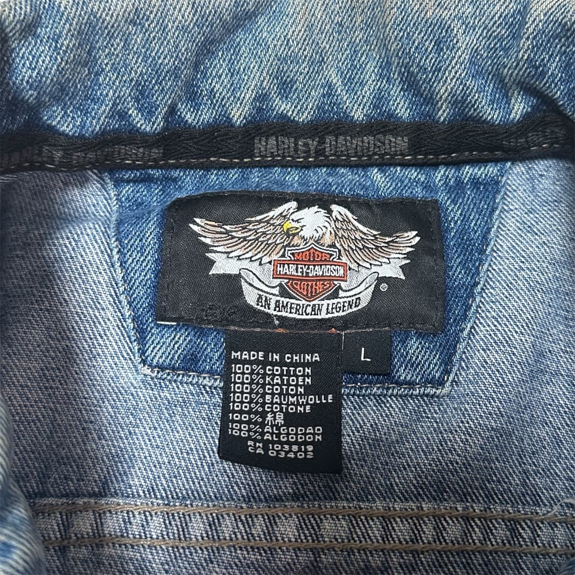 할리데이비슨 데님 자켓 L 상품이미지4