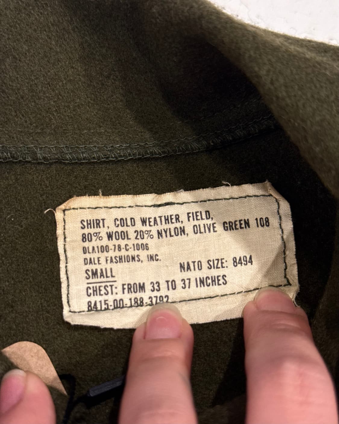 OG-108 US army 70s 울셔츠 상품이미지3