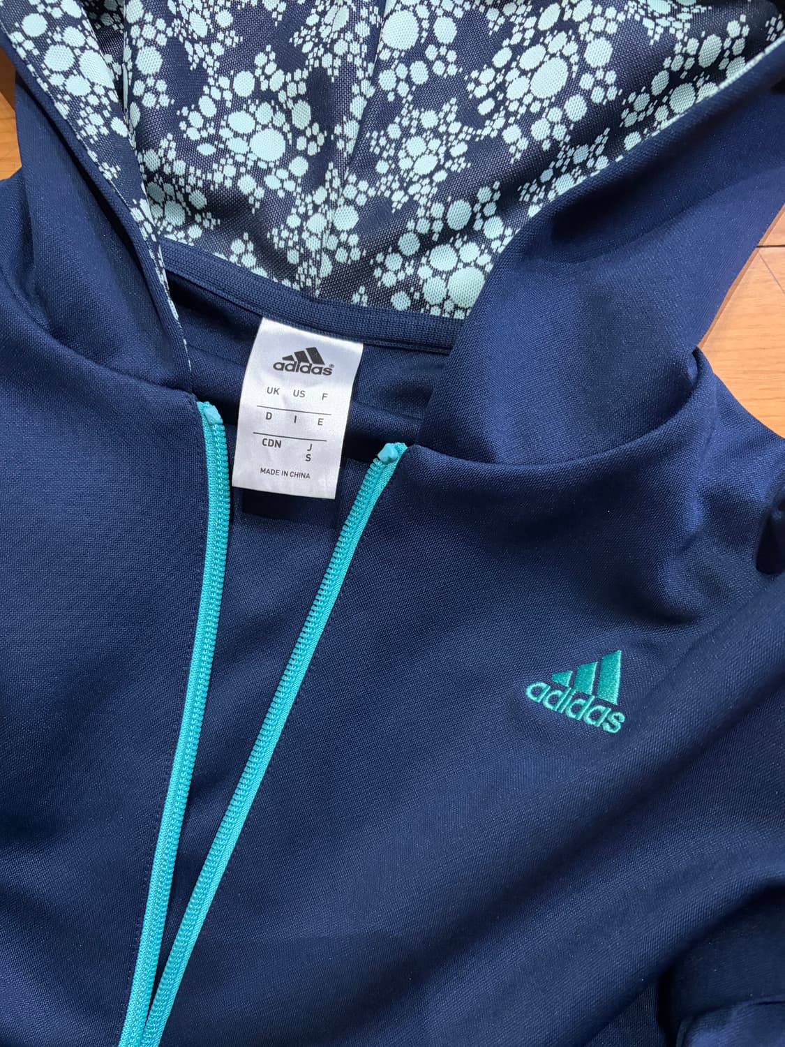 아디다스 네이비&민트 후드집업 상품이미지3