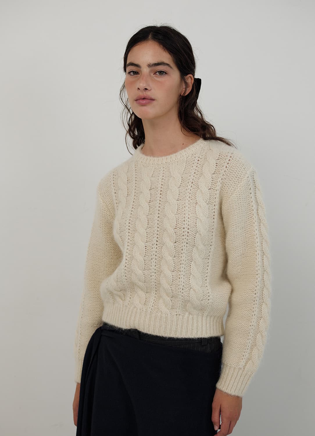 더바넷 THE BARNNET 포프 케이블 니트 상품이미지1