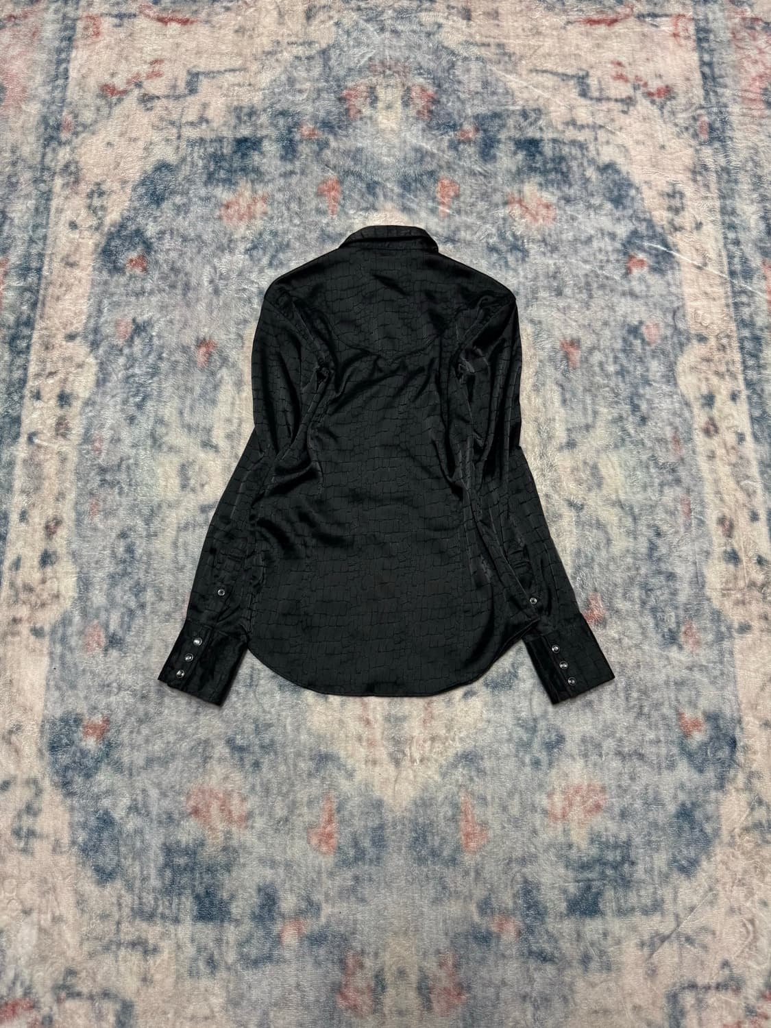 Tornado mart black satin croco western s 상품이미지7