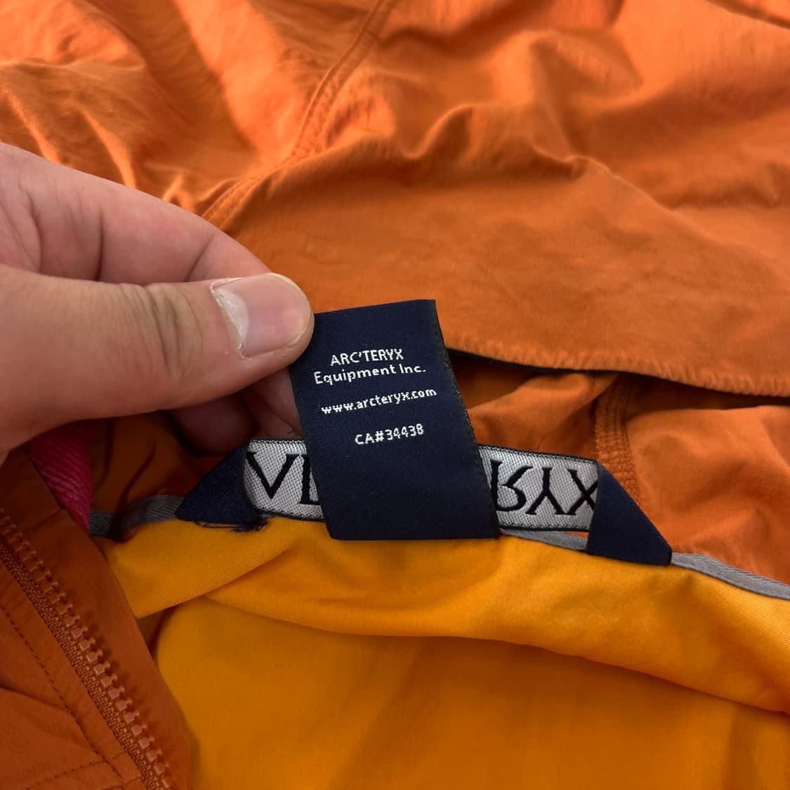 105 아크테릭스 오렌지 윈드브레이커 나일론 자켓 상품이미지5