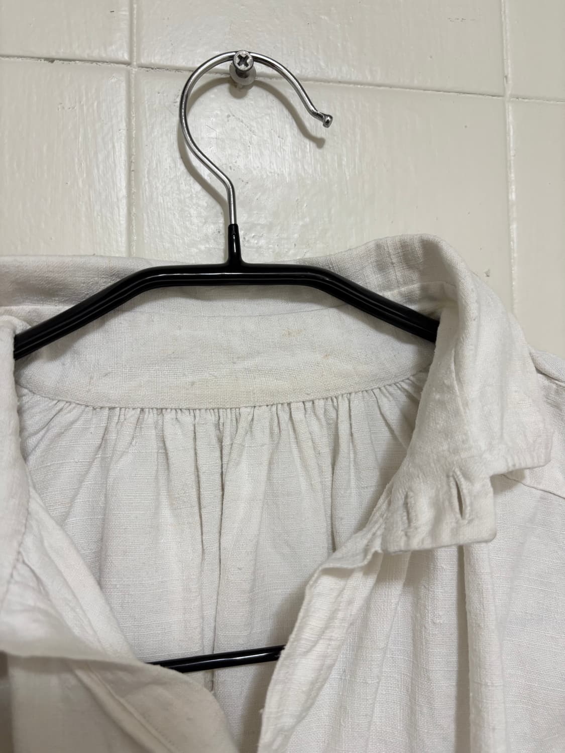 1910s 프렌치 빈티지 린넨 스모크 원피스 상품이미지9