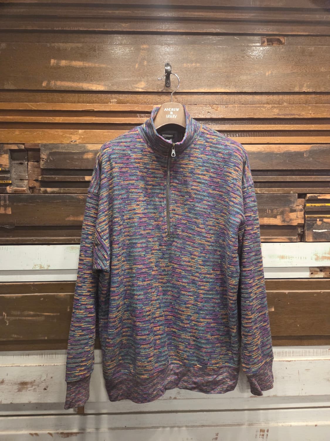 미쏘니 올드머니 짚업니트 상품이미지1