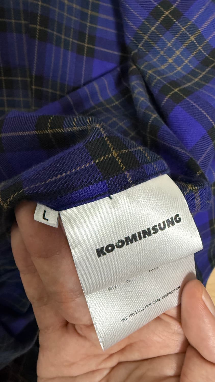 [L] 구민성 체크셔츠 퍼플 상품이미지3