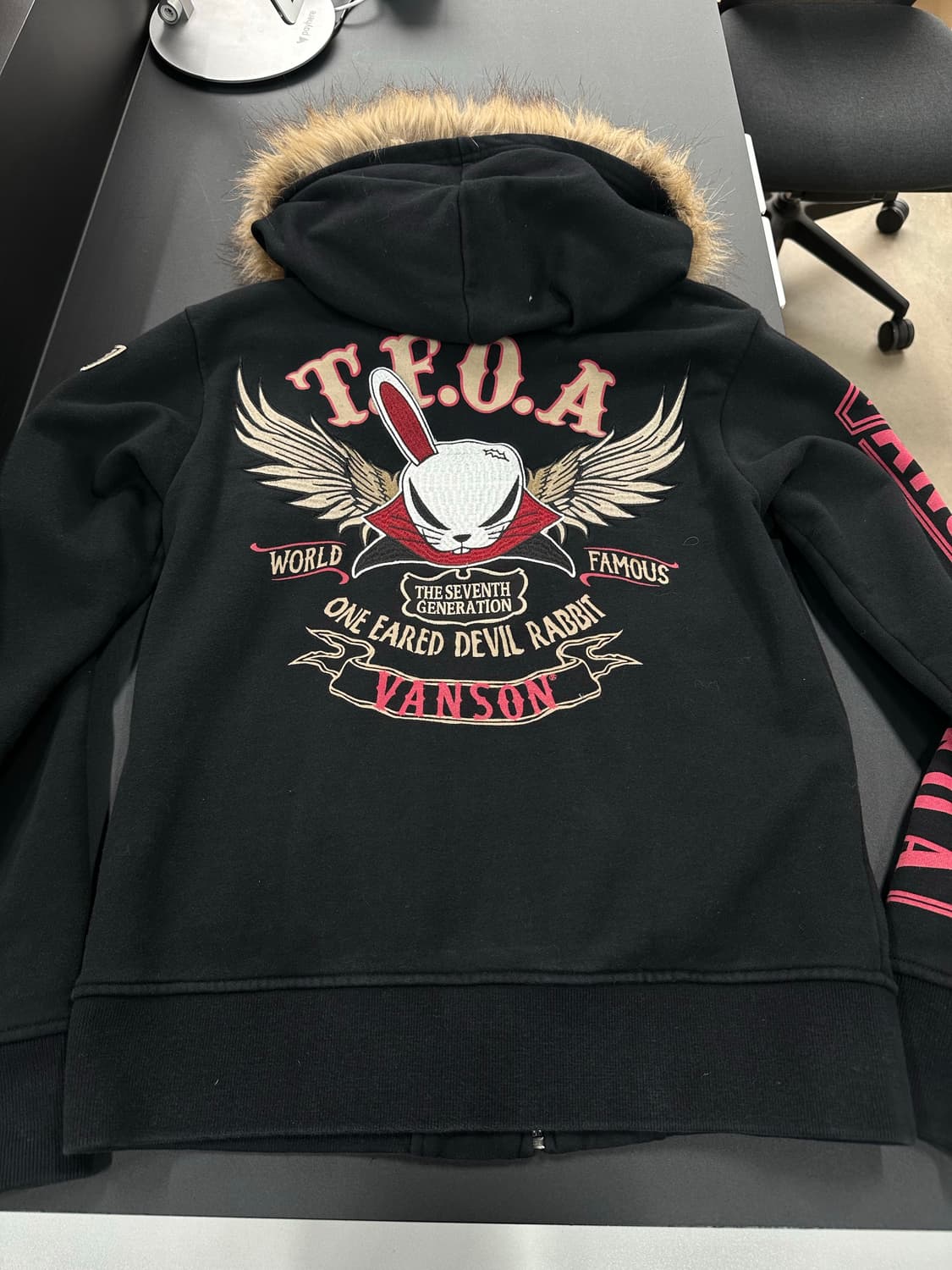 벤슨 x T.F.O.A 윙버니 넥워머 울프죠 코튼 후드자켓 상품이미지9