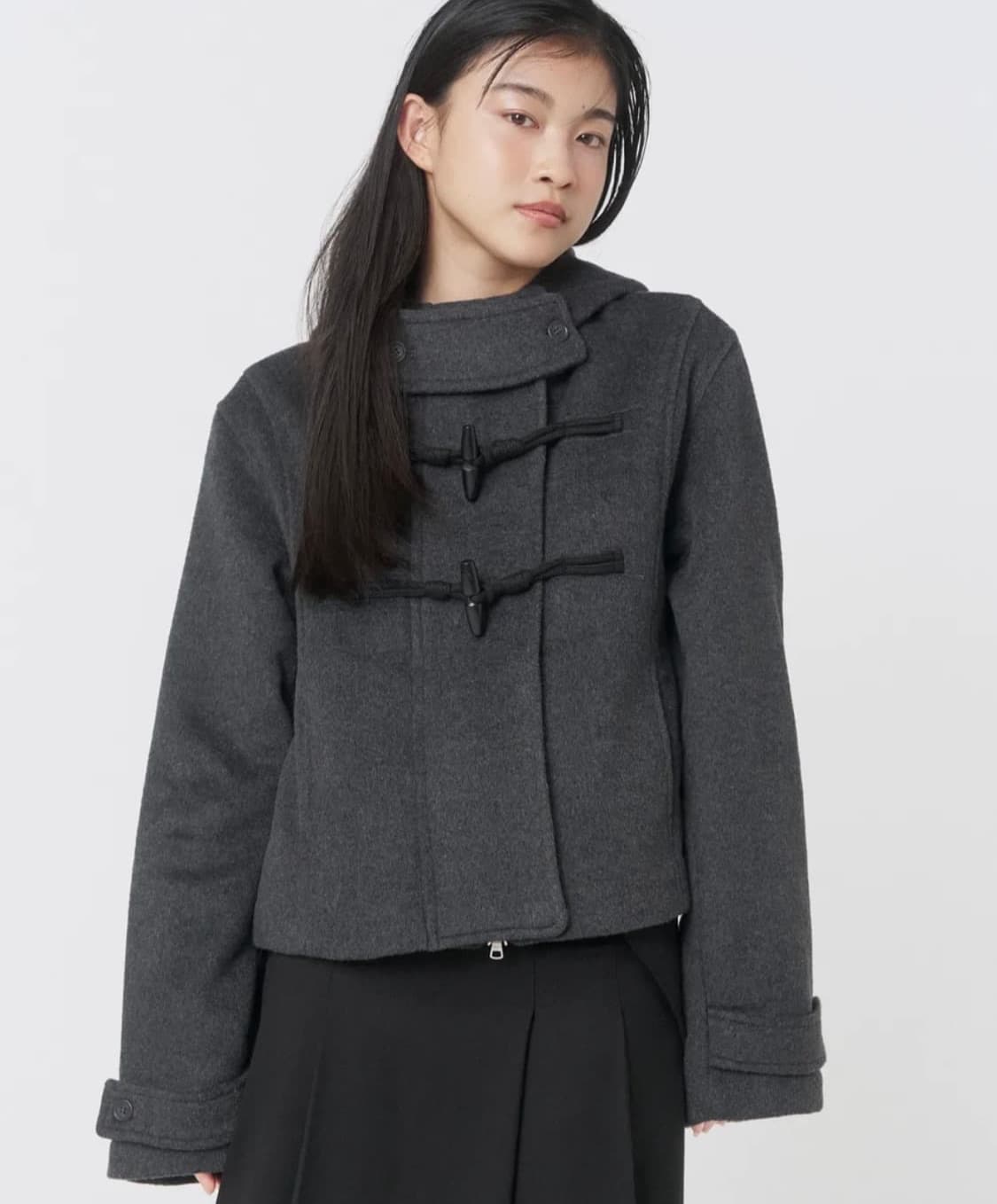 미세키서울 더플 후디 숏코트 상품이미지1