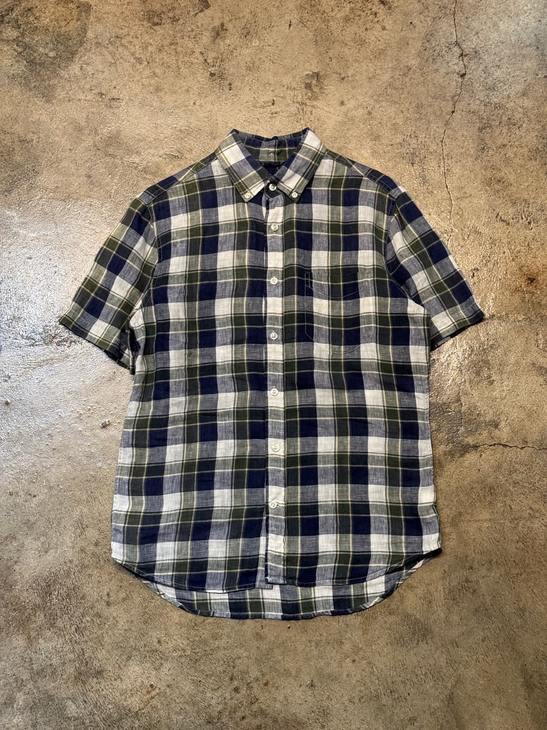 44-66 ) GAP Plaid Linen Shirt 상품이미지3