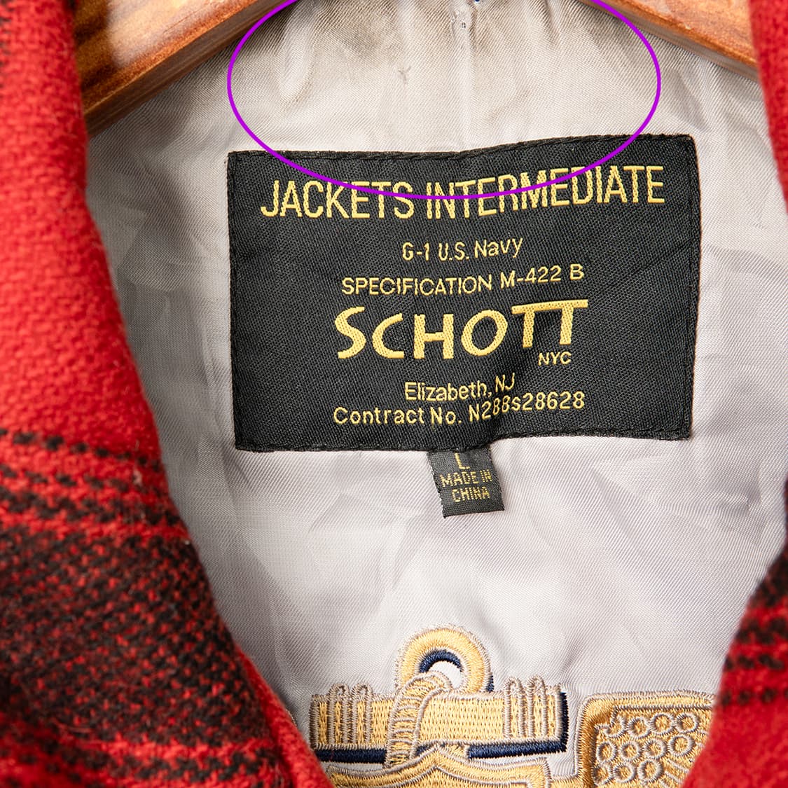 [120] Schott 버팔로체크 울 G-1 플라이트 자켓  상품이미지6