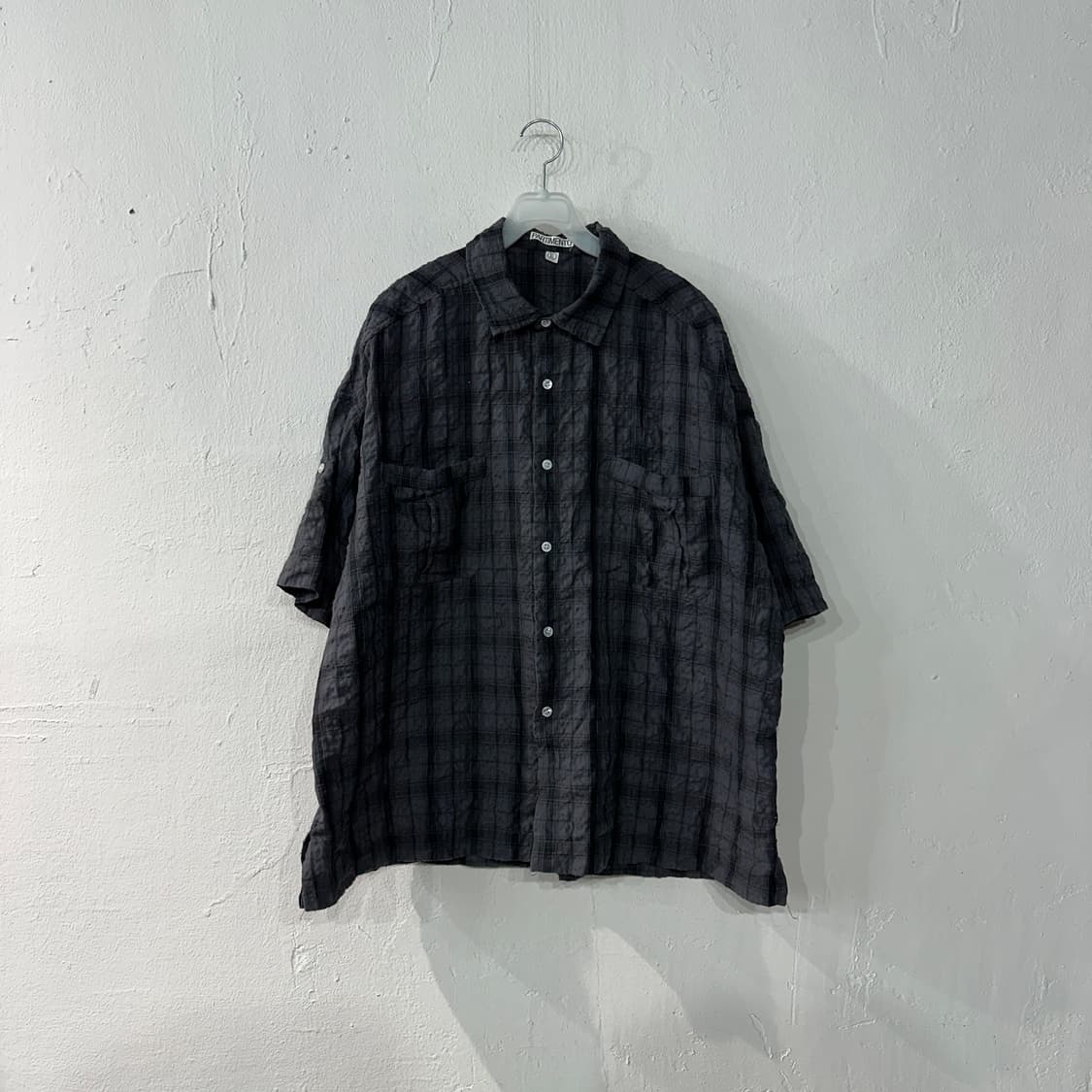 파르티멘토 체크 반팔셔츠 XL 상품이미지1