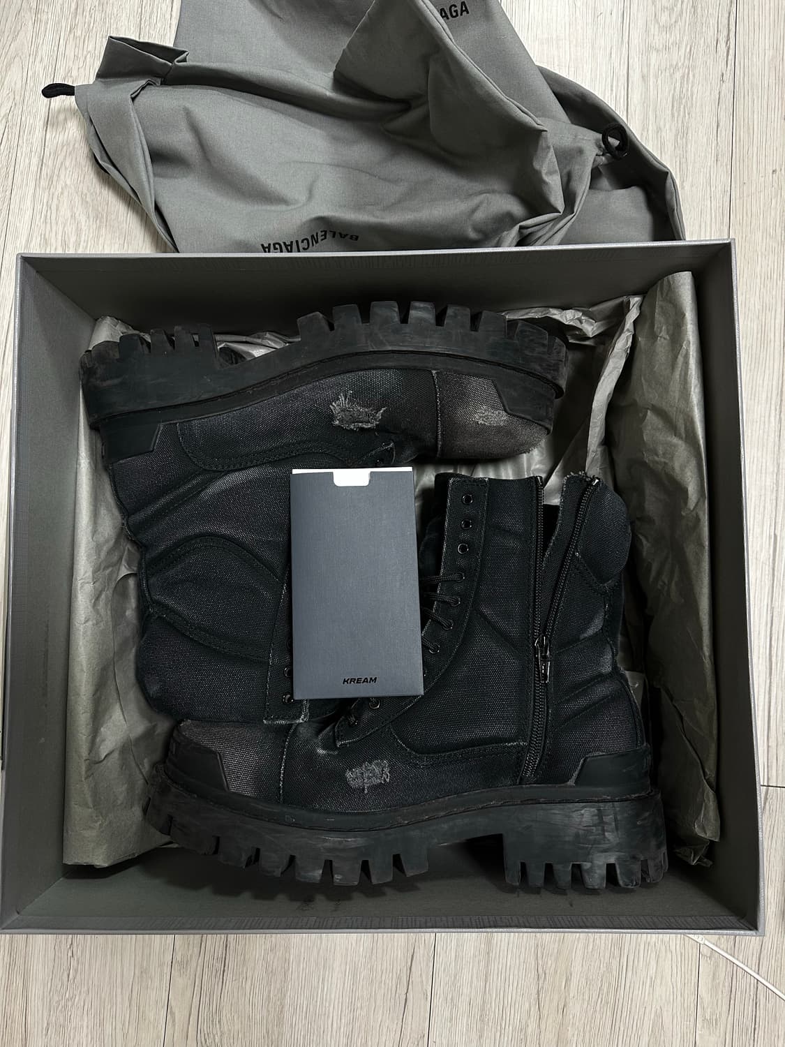 (Size:41) 발렌시아가 스트라이크 부츠 블랙 상품이미지2