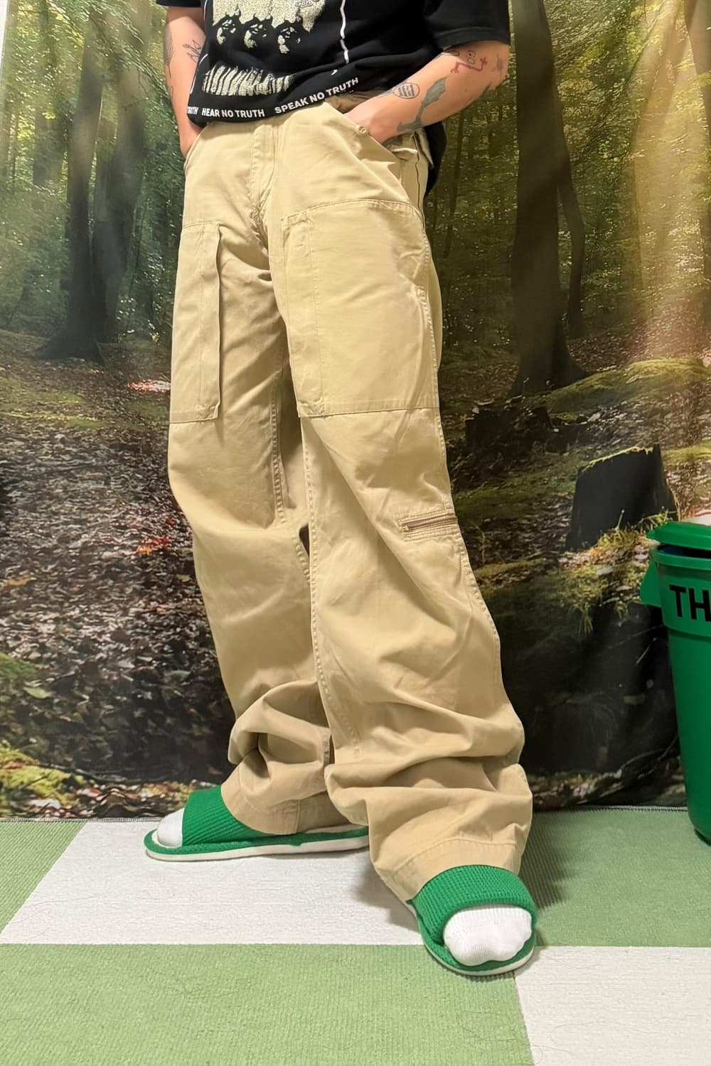 아비렉스 빈티지 멀티 포켓 와이드 카고 팬츠 상품이미지1