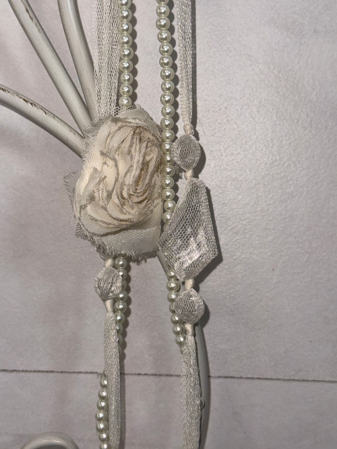 Rose pearl lace layered necklace  상품이미지6