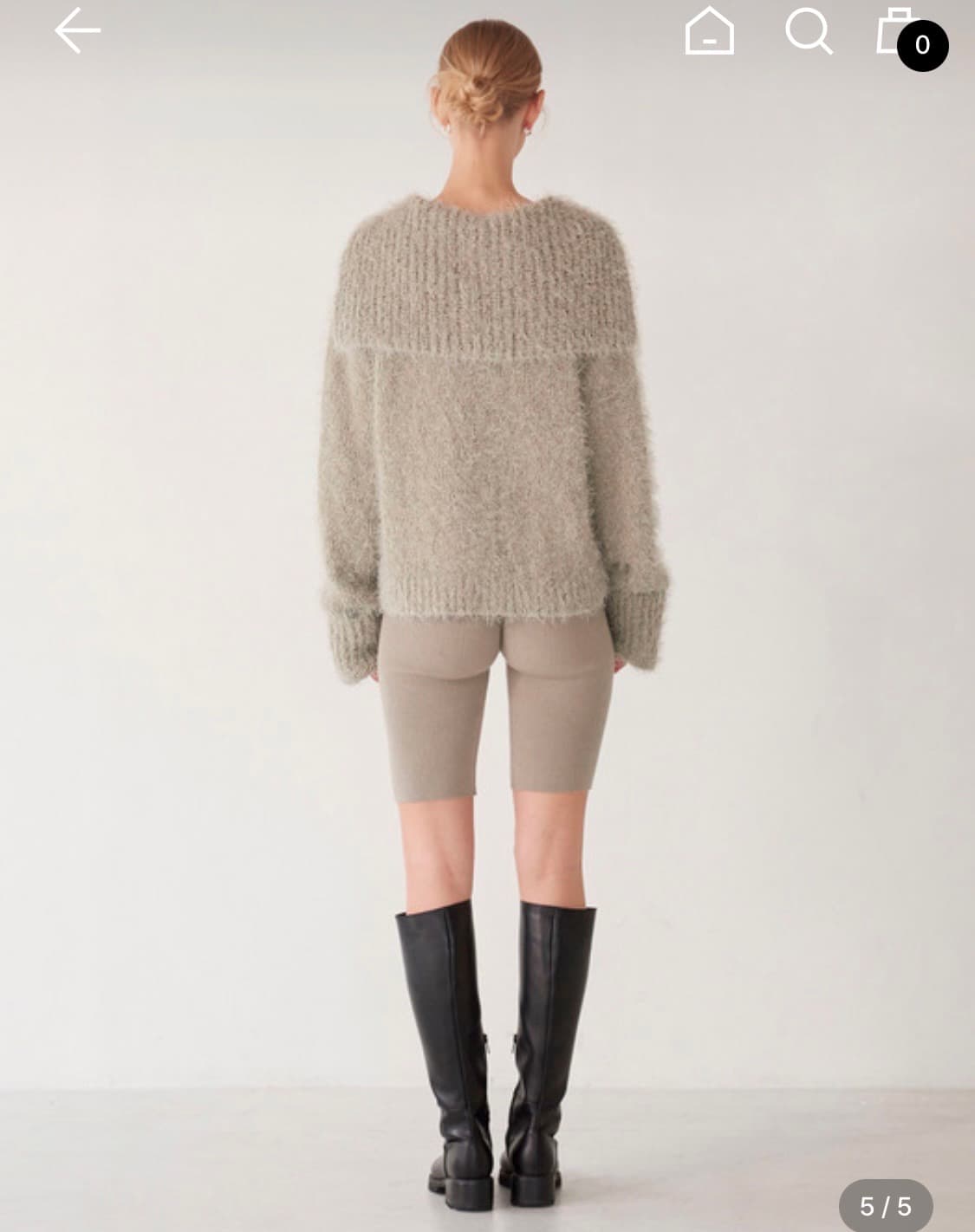 다이애그널 세일러니트 가디건 민트그레이 상품이미지4