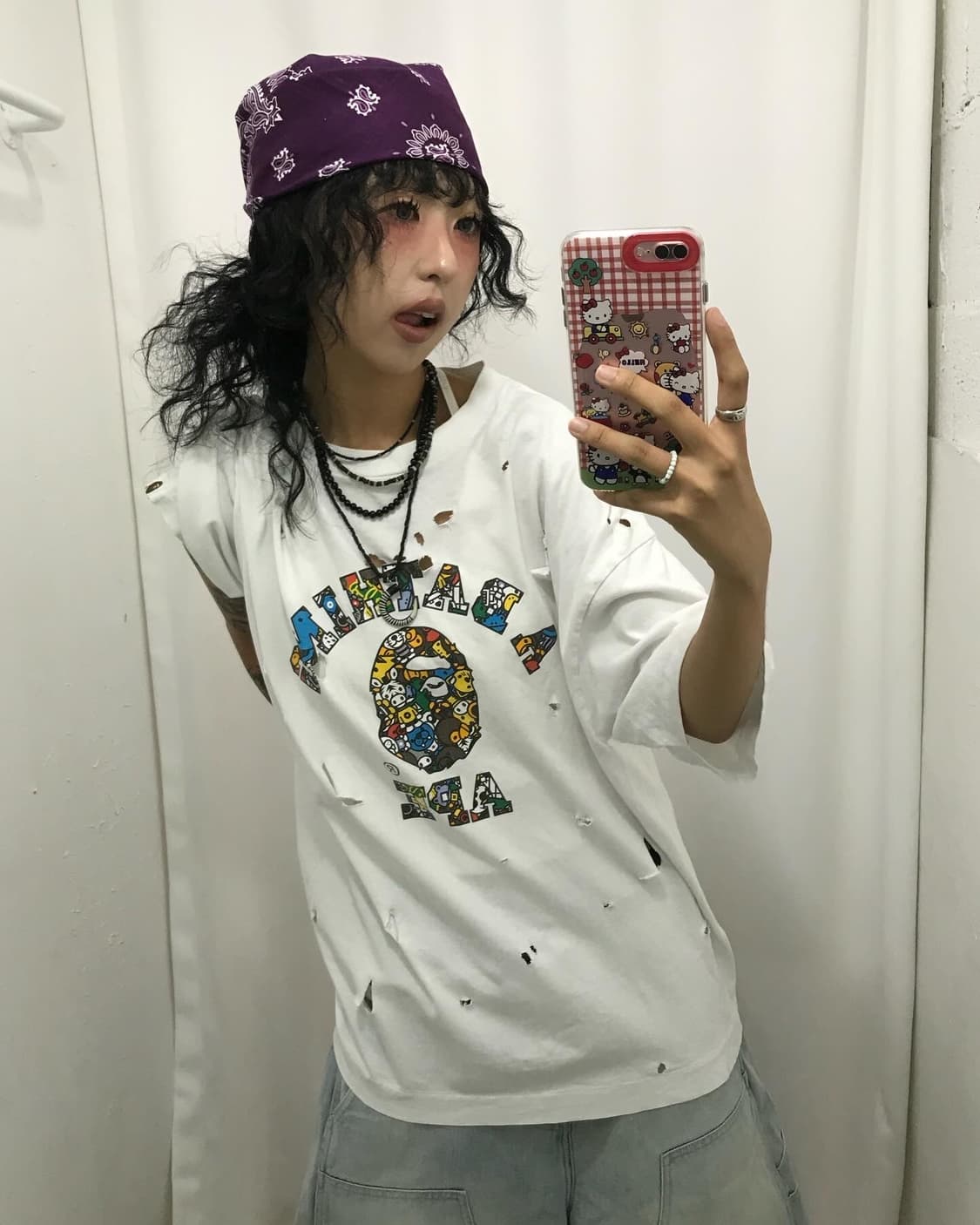 Bape Safari Pattern College Tee (custom) 상품이미지2