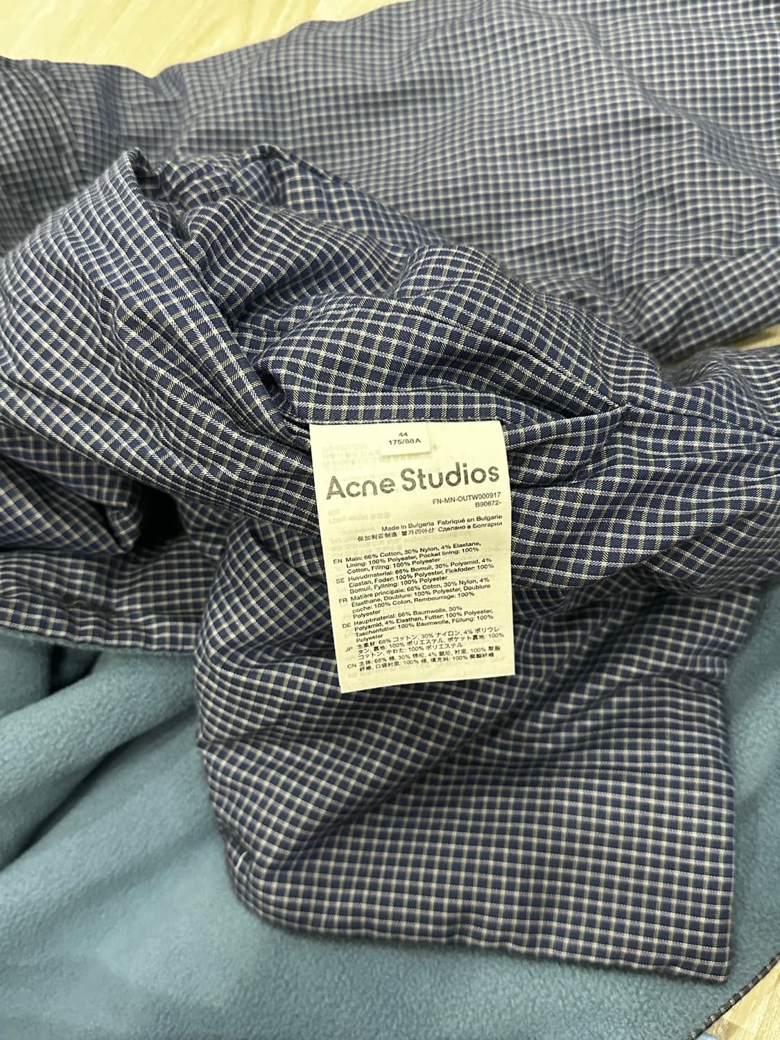 아크네 스튜디오 리버시블 체크셔츠 후리스 44 상품이미지2