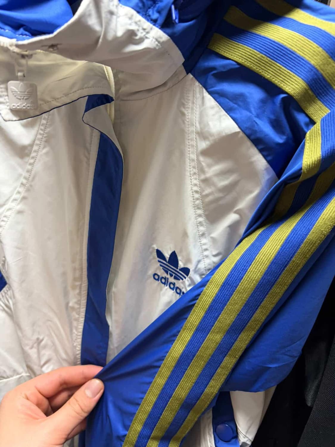 아디다스 후드 져지 바람막이 블루/아이보리 90 상품이미지3