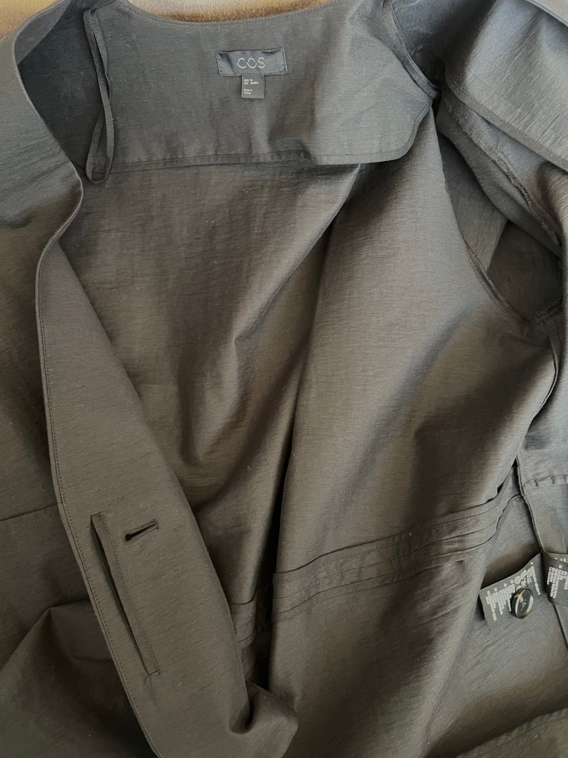 코스 COS 여성 블랙 브이넥자켓 노카라자켓 상품이미지6