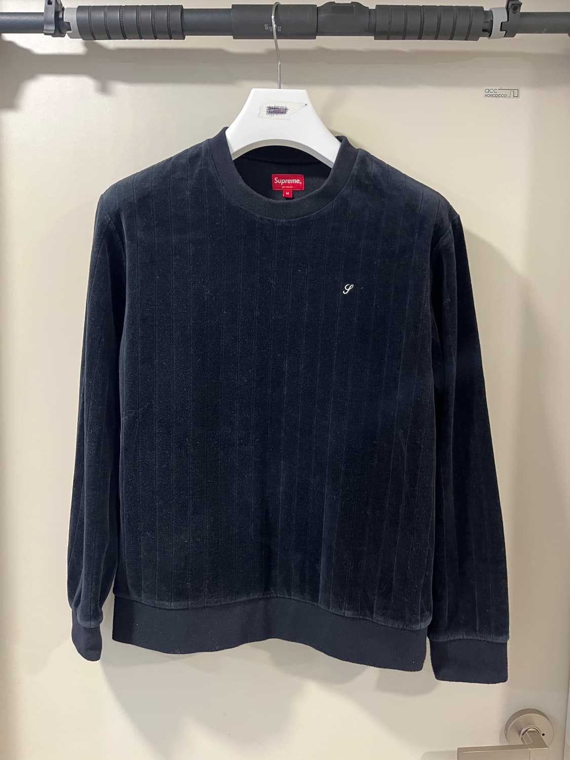 슈프림 벨벳 맨투맨 상품이미지1