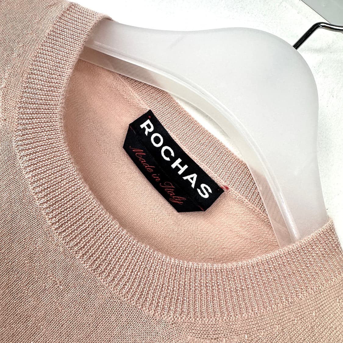 로샤스 R 로고 캐시미어 반팔 니트 상품이미지3